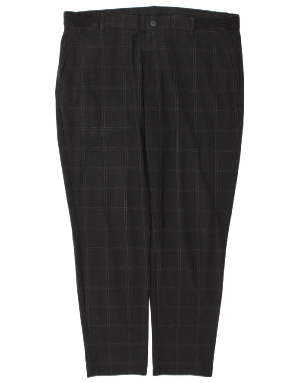 Pantaloni chino dritti da uomo Zara XL W34 L29 a quadri grigi