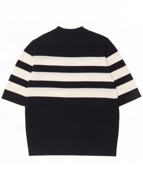 Cos Maglione da uomo a maniche corte girocollo a righe blu navy piccolo