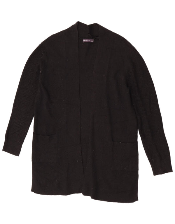 Maglione cardigan aperto lungo da donna Marks & Spencer UK 12 medio nero