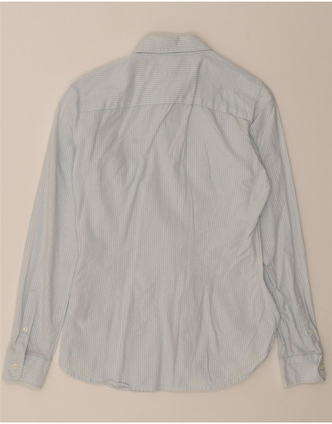 TOMMY HILFIGER Womens Regular Fit Shirt Size 4 Small Blue Pinstripe Cotton Vintage Tommy Hilfiger and Second-Hand Tommy Hilfiger from Messina Hembry 