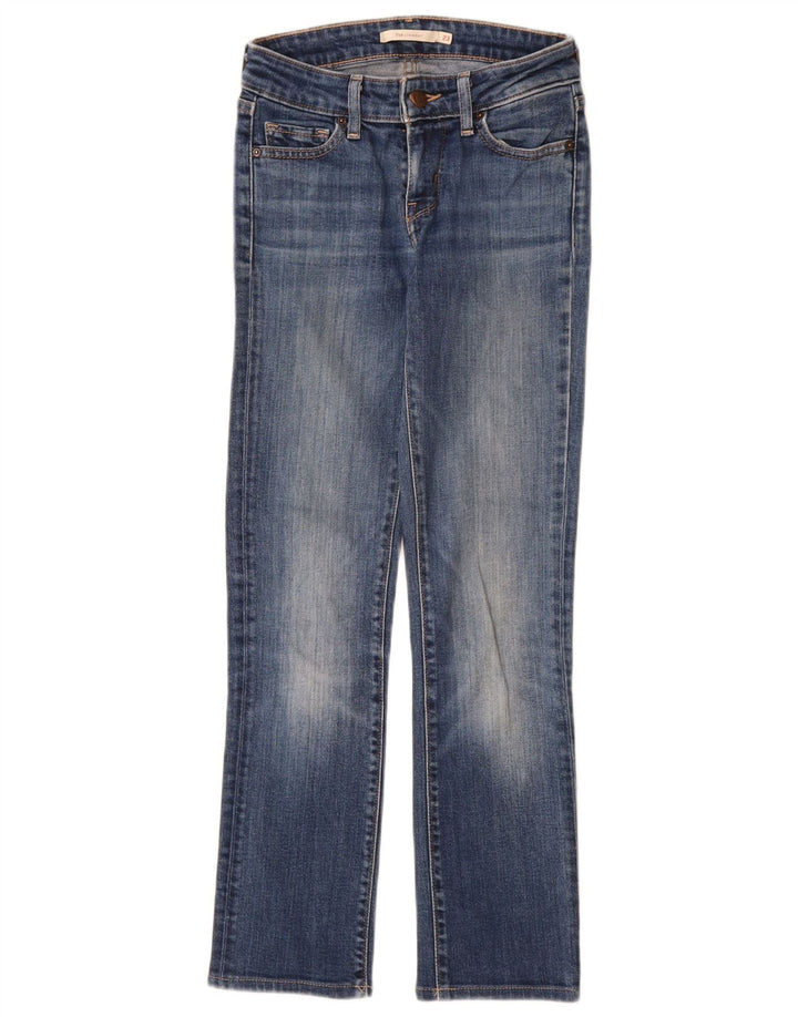 Jeans dritti da donna 714 Levi's taglia 23 W23 L28 cotone blu