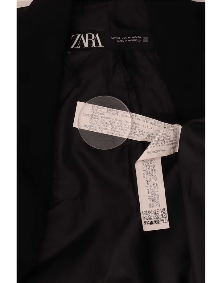 Giacca blazer aperta oversize con maniche a 3/4 Zara da donna UK 6 XS poliestere nero