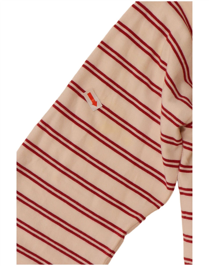 Polo da rugby da donna MARINA YACHTING UK 12 media a righe bianco sporco