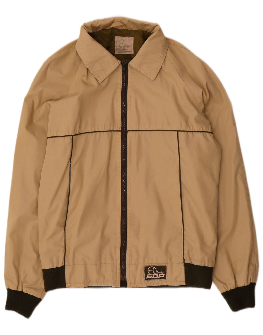 Giacca bomber da uomo Trevira UK 46 Small Beige Colourblock Cotton