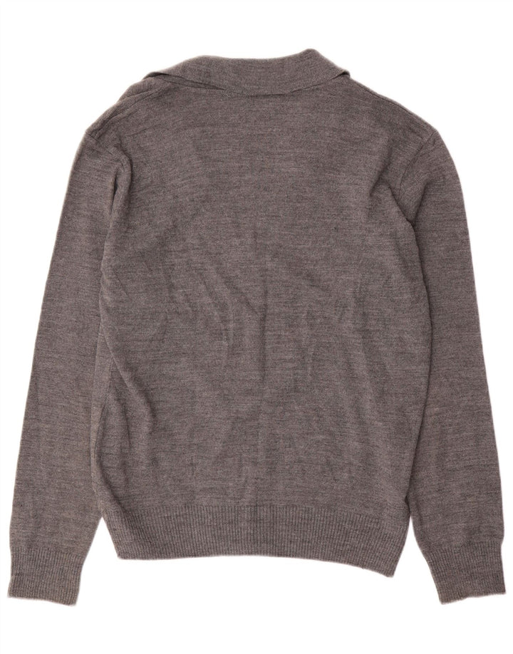 Maglione cardigan da uomo El Charro XL in lana grigia