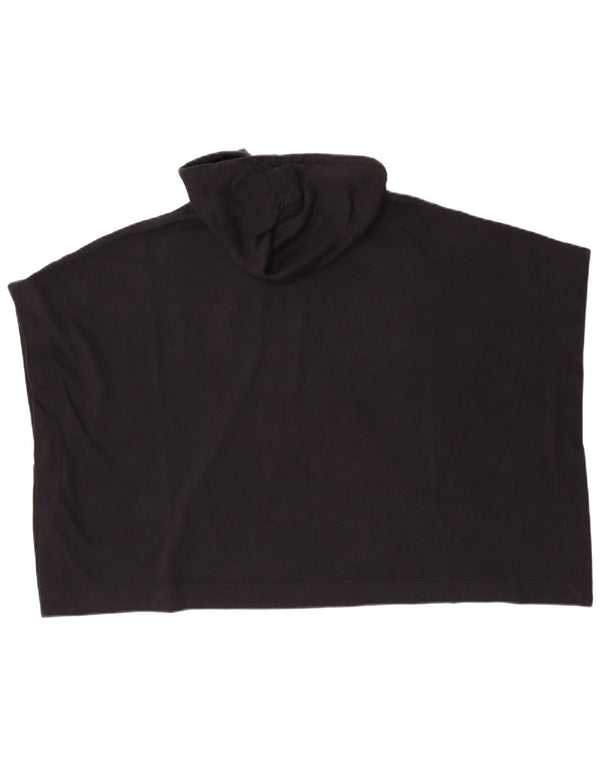 Canottiera grafica con poncho con cappuccio da donna Dkny UK 6 XS cotone nero