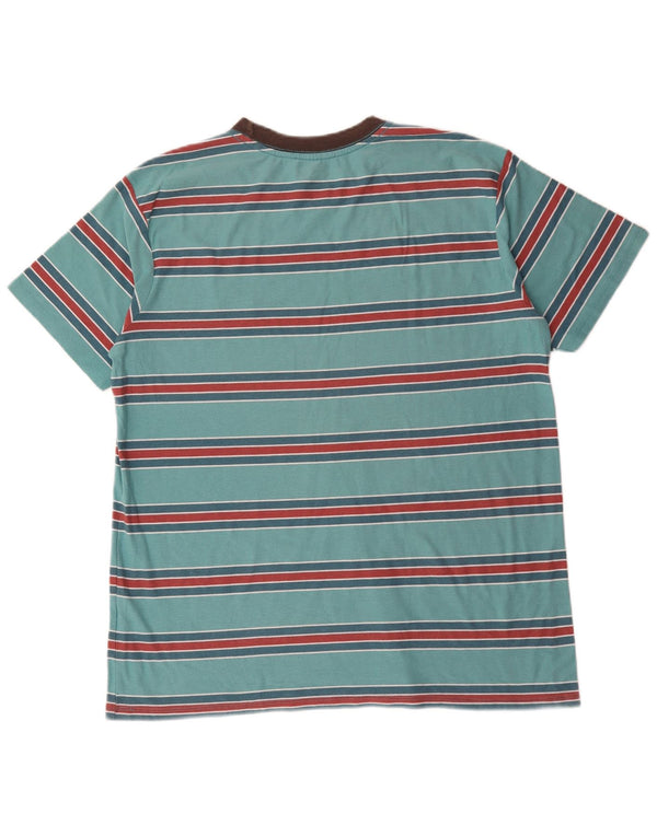 Maglietta da uomo Billabong Top XL in cotone a righe turchesi