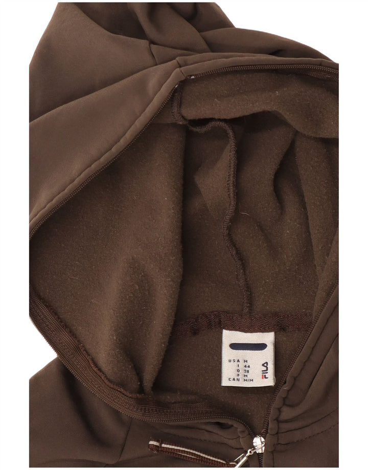 Felpa con cappuccio e zip da donna Fila UK 12 Marrone medio