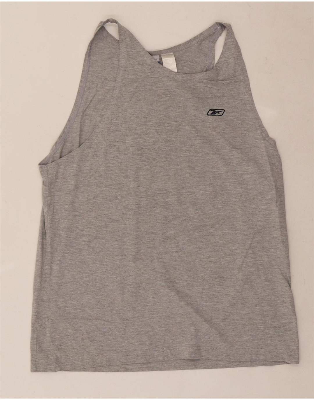Canotta Reebok da uomo in cotone chiazzato grigio medio