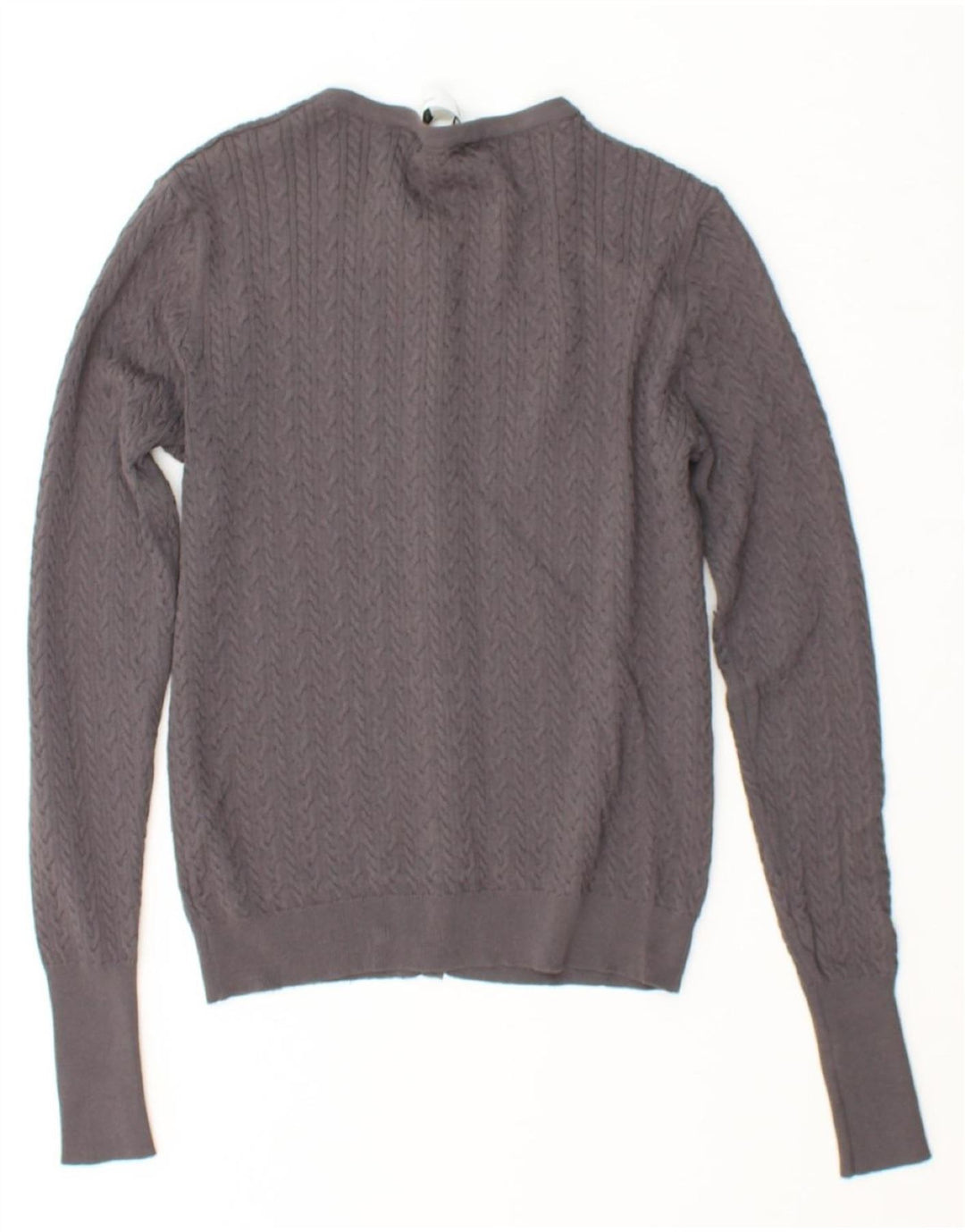 ZARA Womens Crop Cardigan Sweater UK 12 Medium Grey Striped Vintage Zara and Second-Hand Zara from Messina Hembry 