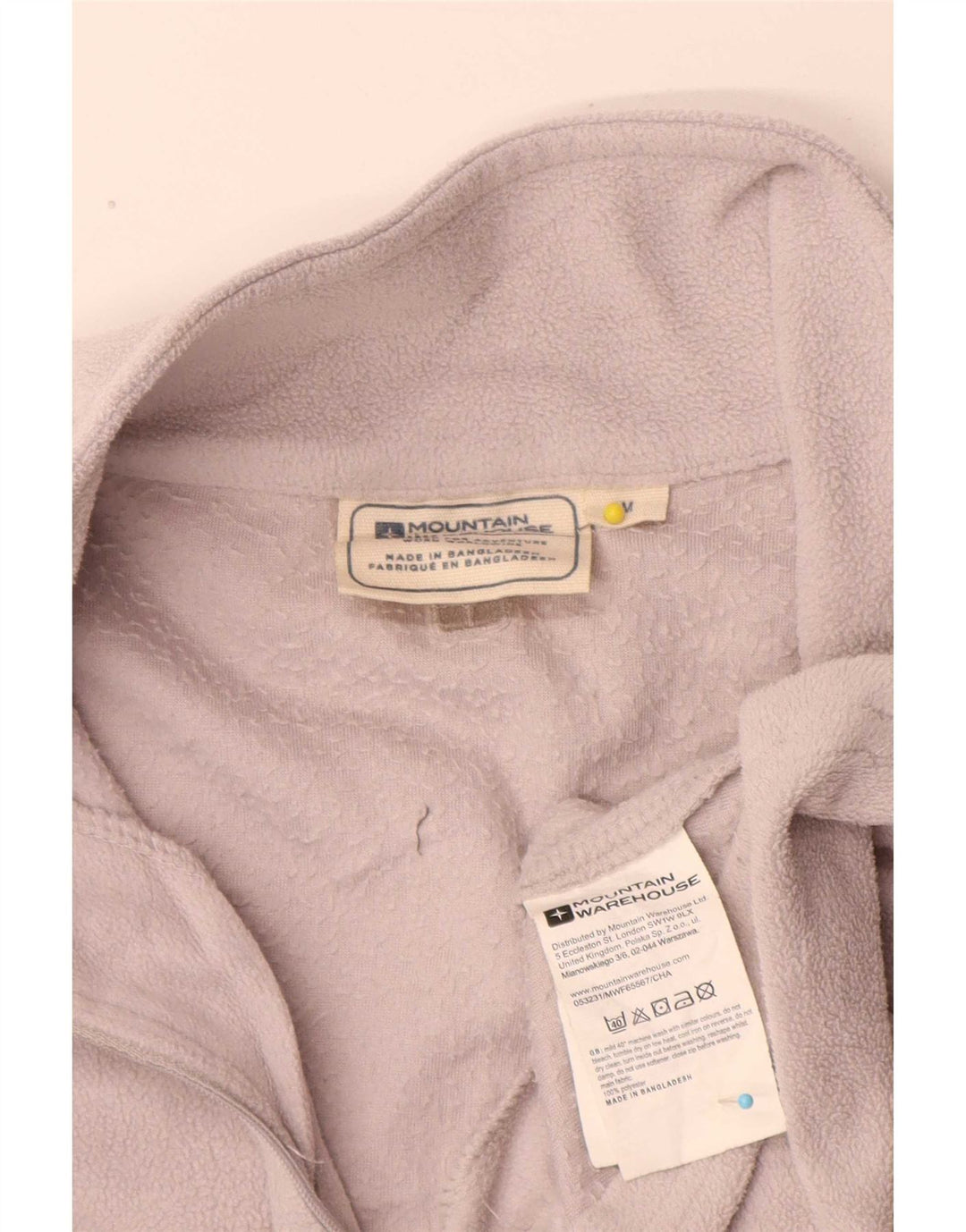 Maglione in pile da uomo con zip e collo Mountain Warehouse Grigio medio