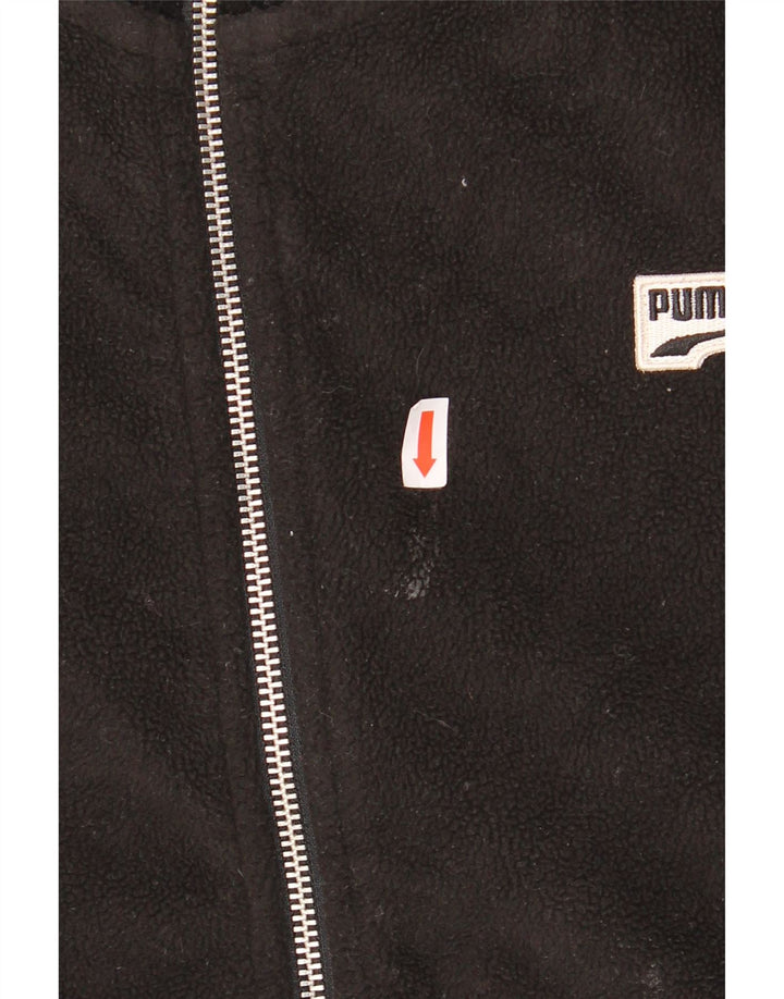 PUMA Mens Fleece Jacket UK 40 Large Black Cotton Vintage Puma and Second-Hand Puma from Messina Hembry 
