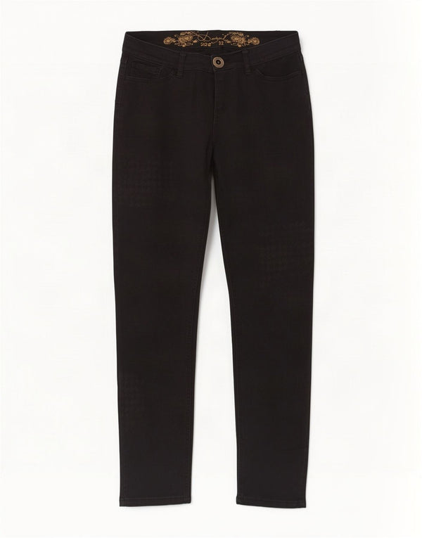 Jeans skinny da donna Desigual W32 L32 pied de poule neri