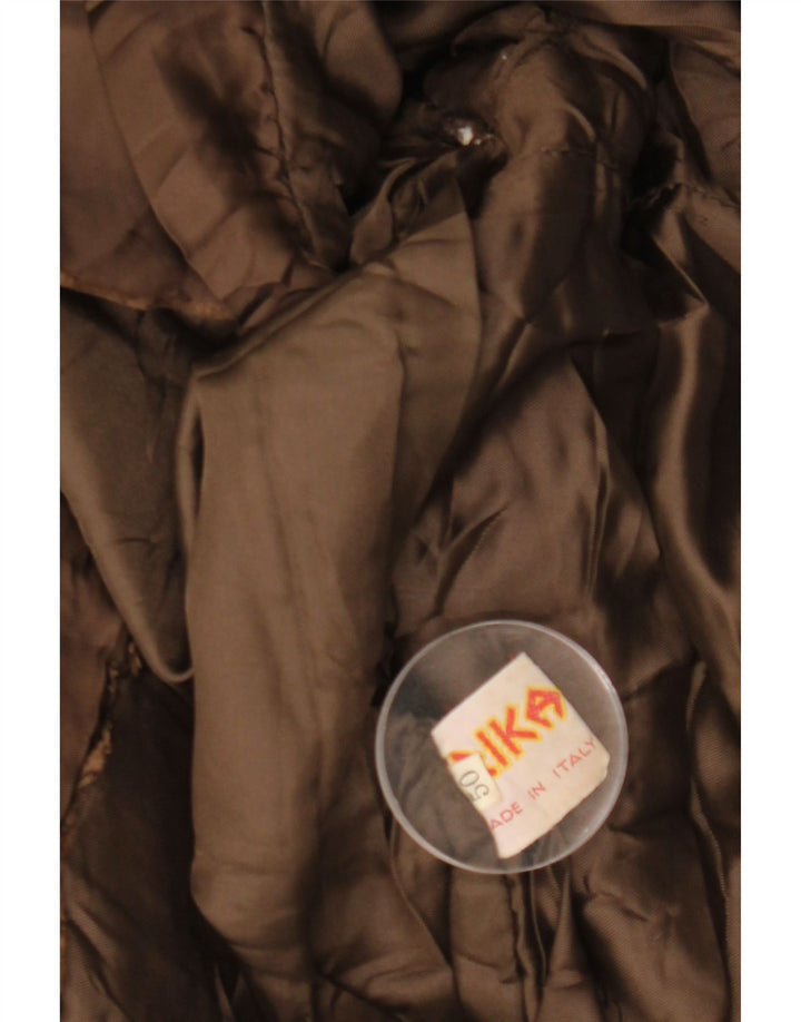 Giacca in pelle militare da uomo VINTAGE IT 50 Large Marrone