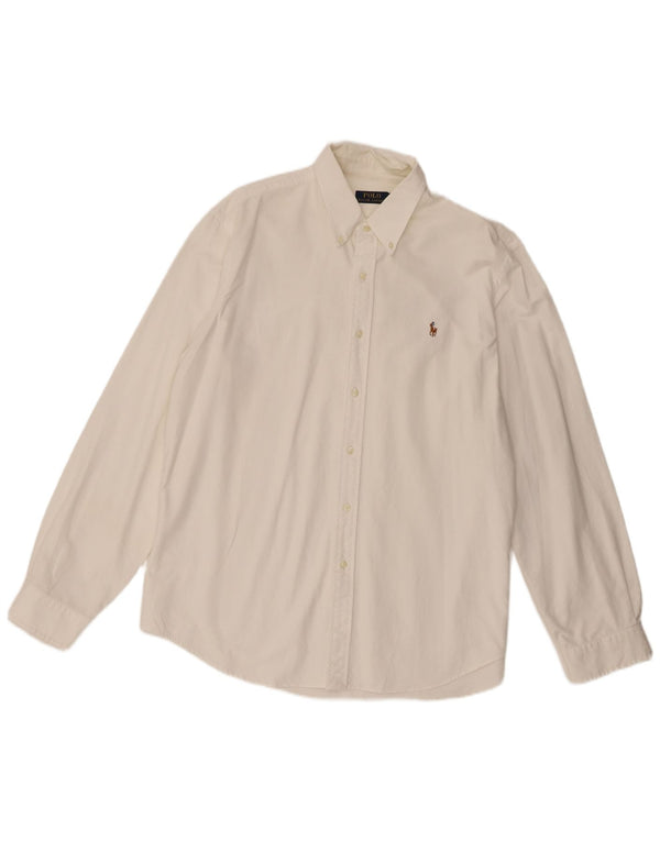 Polo Ralph Lauren Camicia da uomo XL in cotone bianco