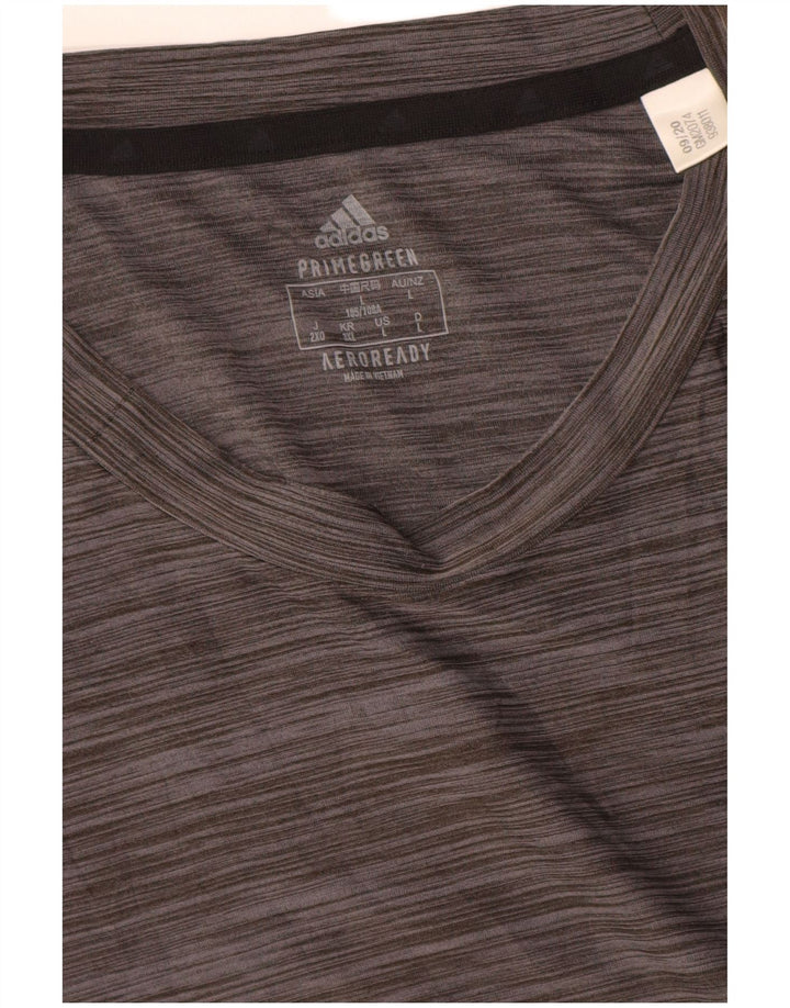T-shirt Adidas Aeroready da uomo, grande, in poliestere chiazzato grigio