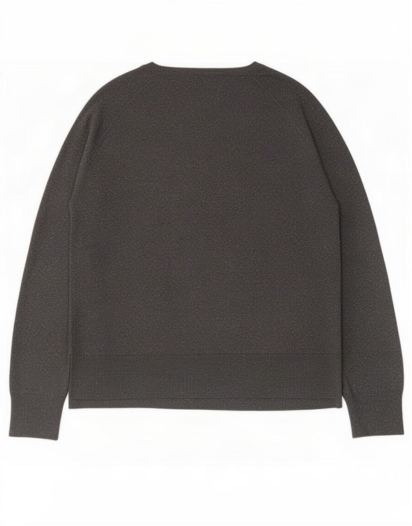 Zara Womens Oversized Boat Neck Jumper Sweater UK 10 Small Grey Viscose