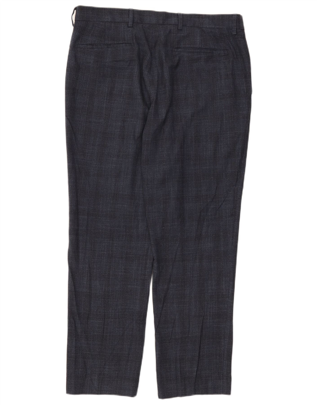 Pantaloni chino da uomo Marks & Spencer W34 L29 pied de poule blu navy