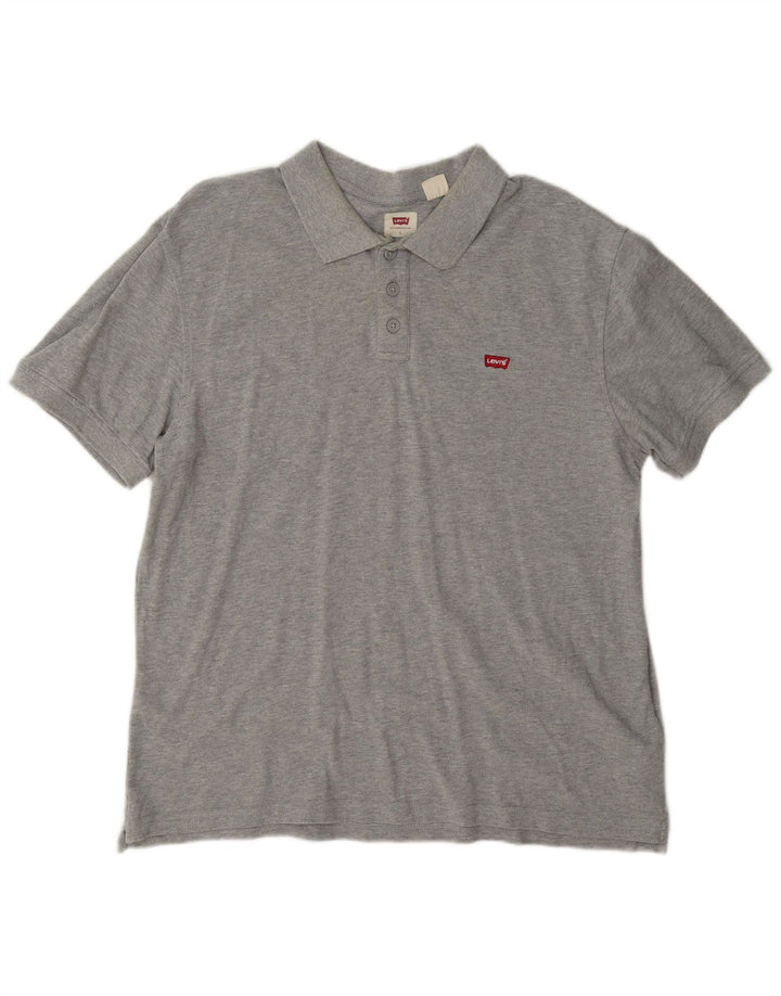 Polo Levi's da uomo grande in cotone grigio