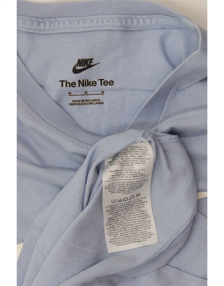 T-shirt grafica da uomo NIKE Top in cotone blu medio