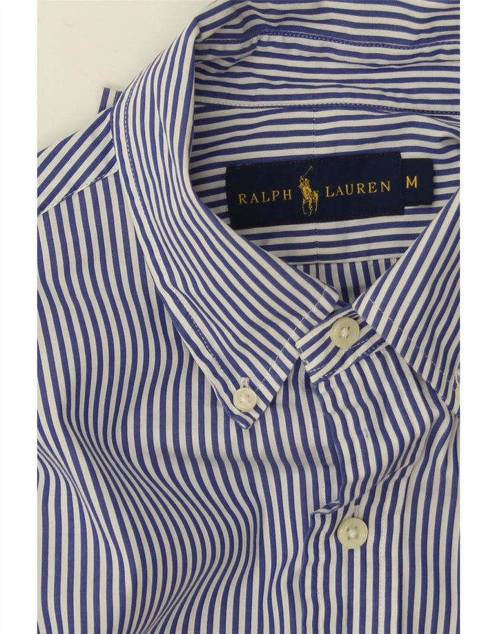 Camicia da uomo Ralph Lauren in cotone gessato blu medio