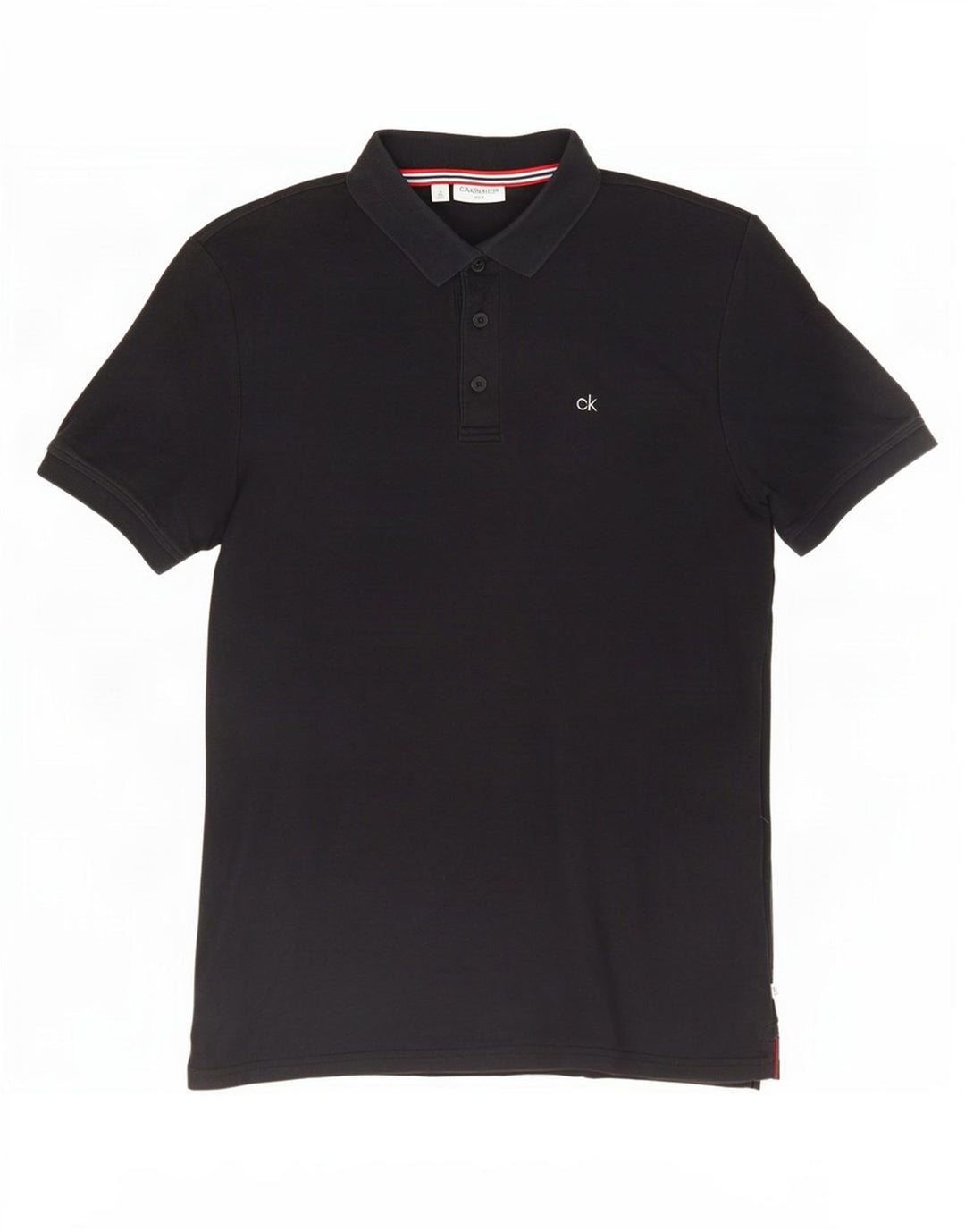 Polo da uomo Calvin Klein media cotone blu navy
