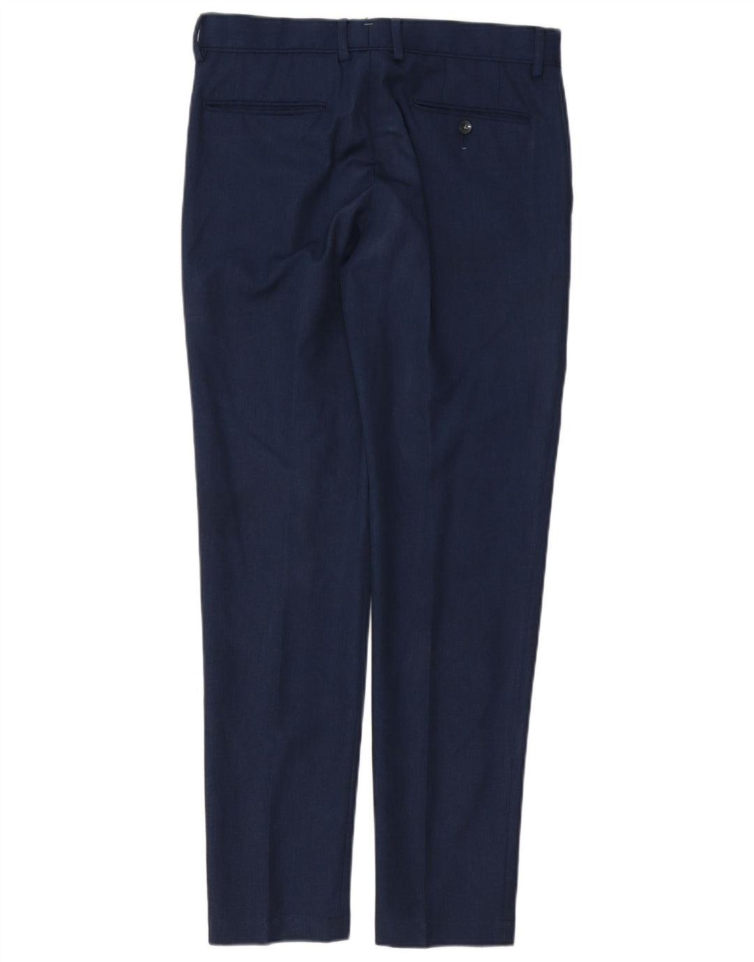 Pantaloni da abito slim da uomo Zara EU 40 medio W31 L32 poliestere blu navy