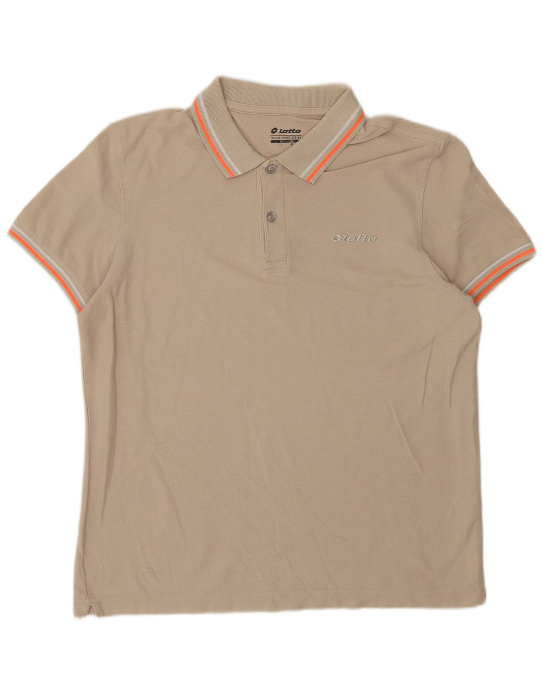 Polo da uomo Lotto Large in cotone beige
