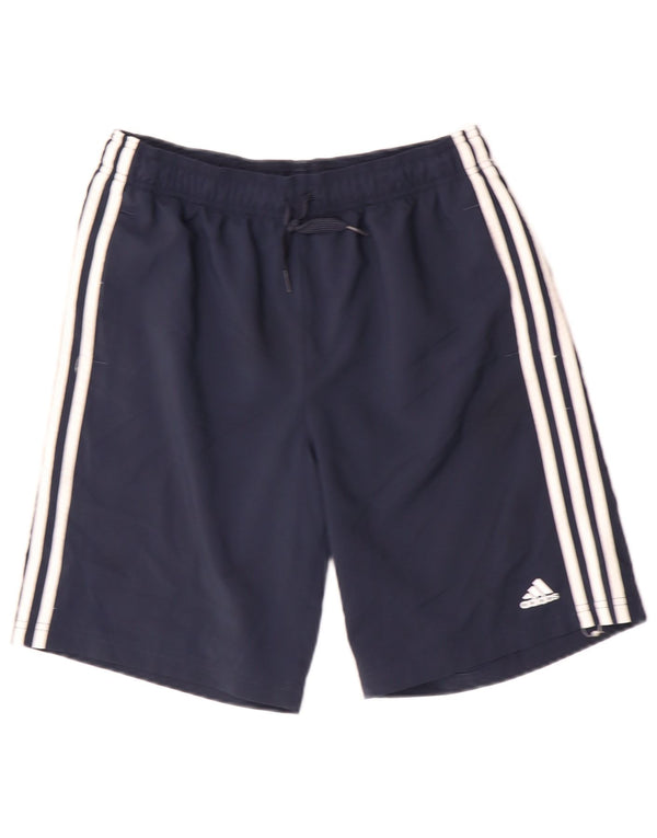 Pantaloncini sportivi Adidas Aeroready da ragazzo 15-16 anni in poliestere blu navy