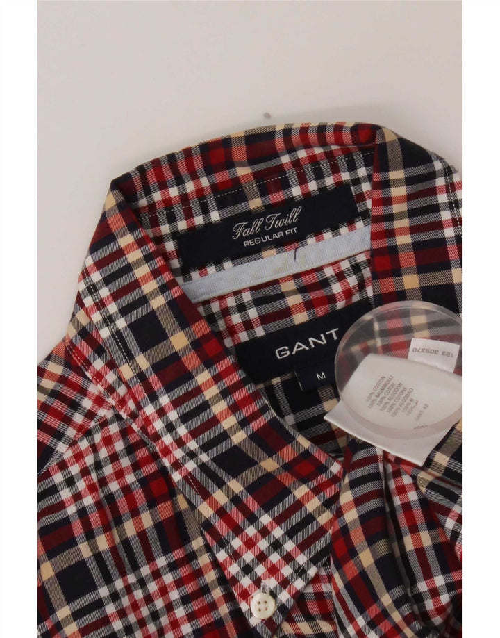 Gant Camicia da uomo in flanella vestibilità regolare in cotone a quadri multicolore medio