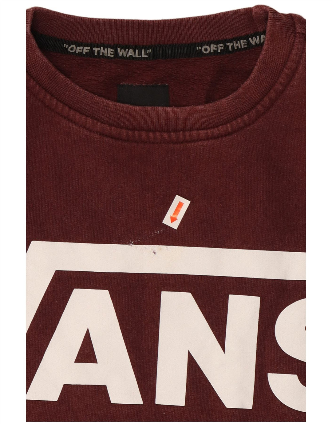 Felpa con grafica da uomo Vans, piccola, in cotone bordeaux