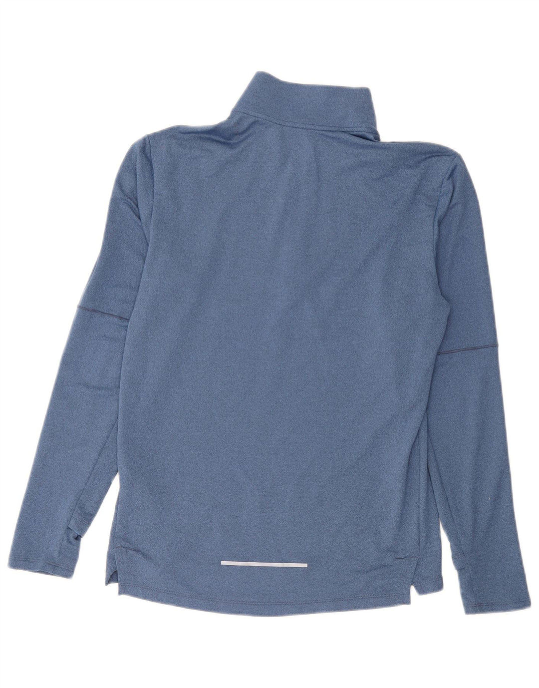 Nike Dri Fit Zip Neck Pullover Tuta da Uomo Top in Poliestere Blu Piccolo