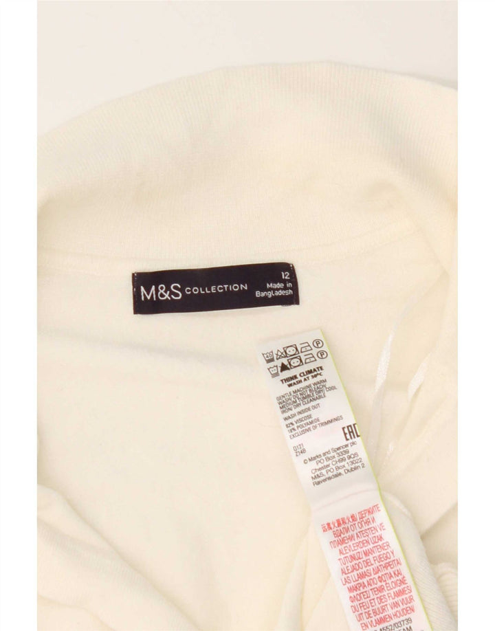 Polo da donna Marks & Spencer UK 12 viscosa bianca media