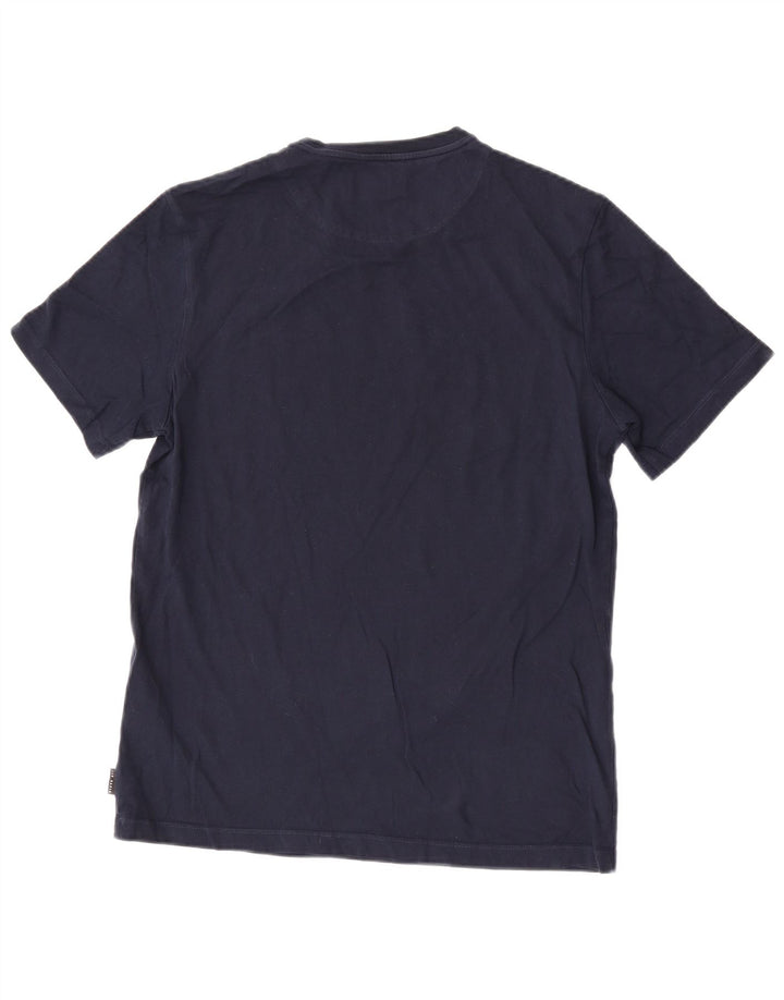 T-shirt grafica da uomo Ted Baker taglia 3 media cotone floreale blu navy