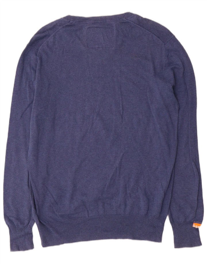 Maglione maglione da uomo con scollo a barca Superdry grande blu