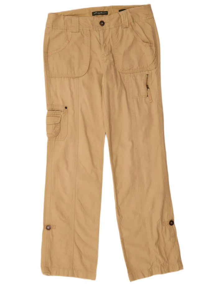 Pantaloni cargo dritti da donna EDDIE BAUER US 6 Medium W30 L32 Beige