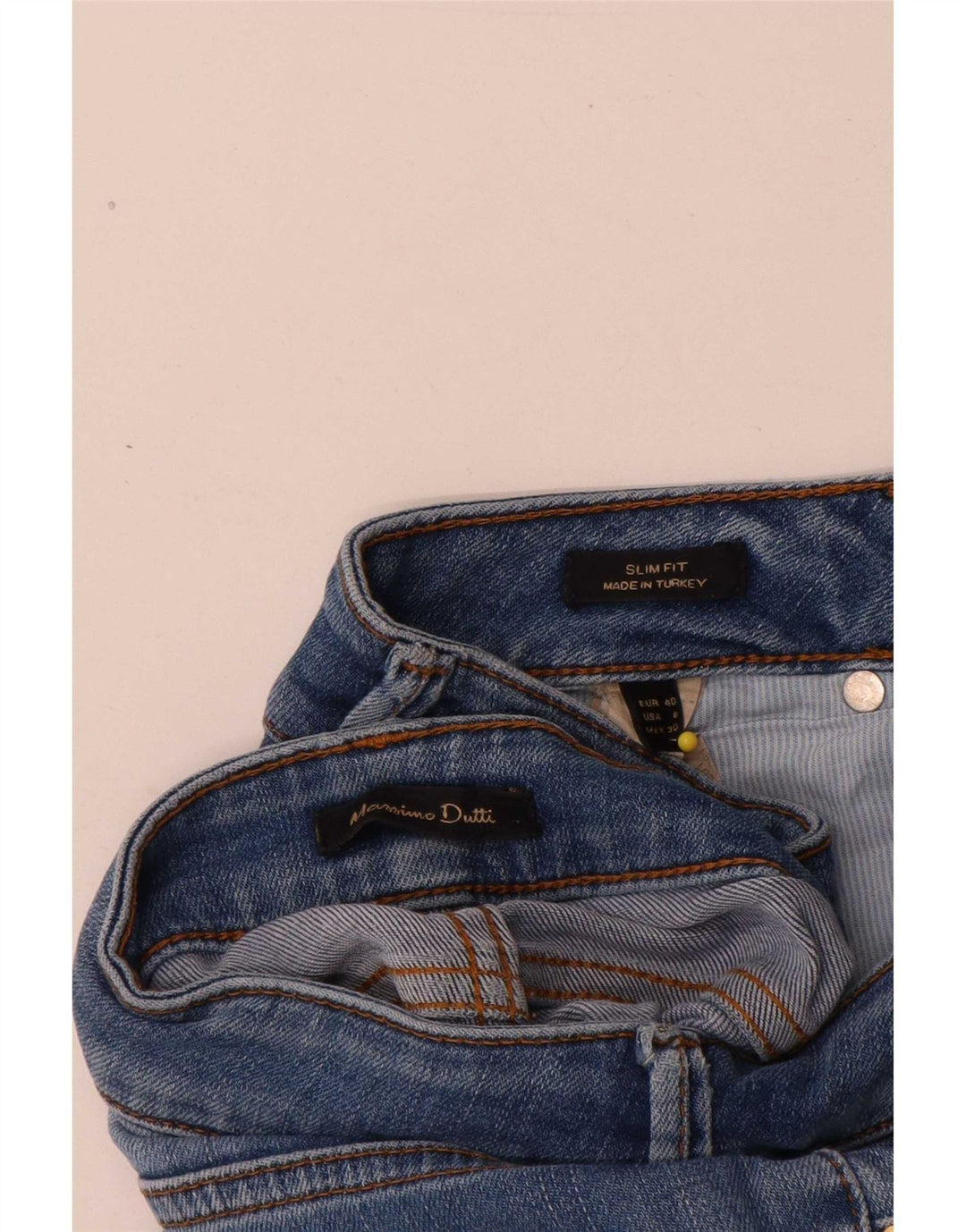 Jeans slim da donna Massimo Dutti EU 40 medio W30 L32 cotone blu