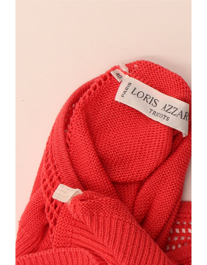 Maglione corto con scollo a V da donna Loris Azzaro EU 40 Rosso medio