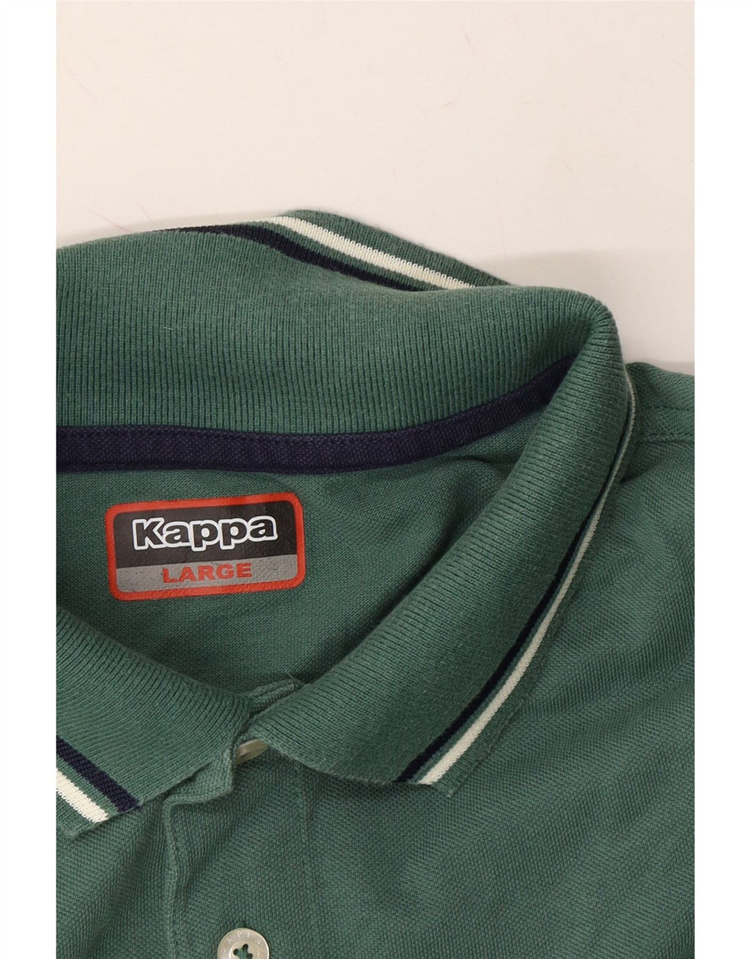 KAPPA Mens Polo Shirt Large Green Cotton Vintage Kappa and Second-Hand Kappa from Messina Hembry 