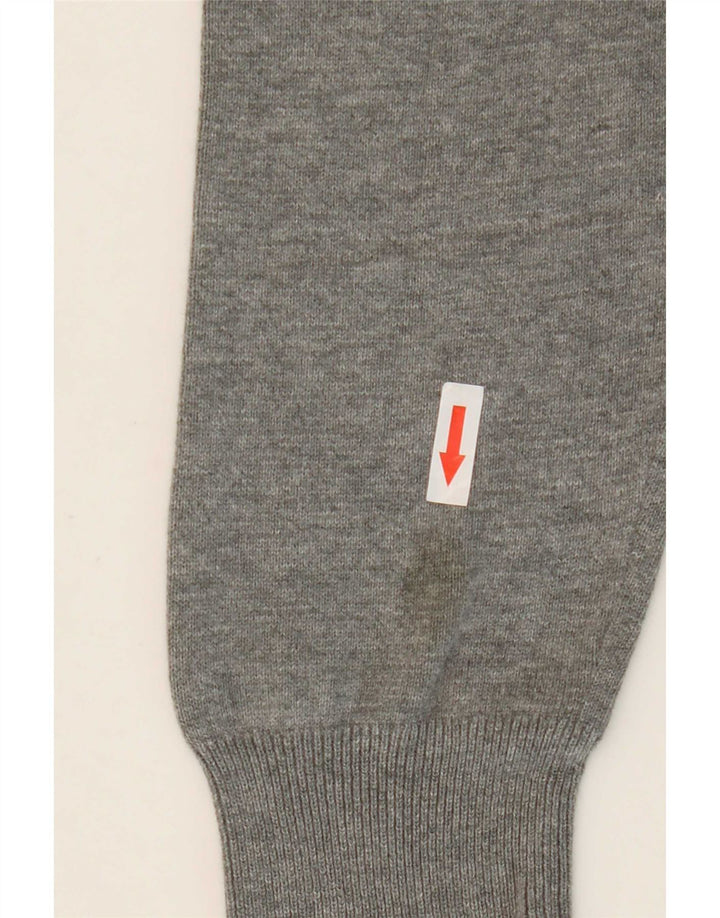 Maglione maglione girocollo da uomo Puma a righe grigio medio