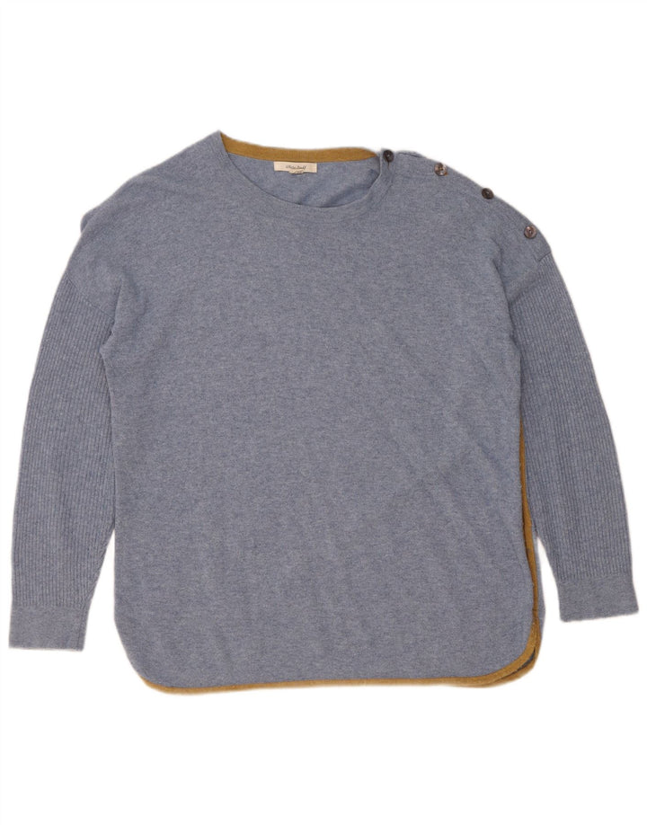 Maglione maglione con scollo a barca da donna White Stuff UK 14 Grande viscosa blu