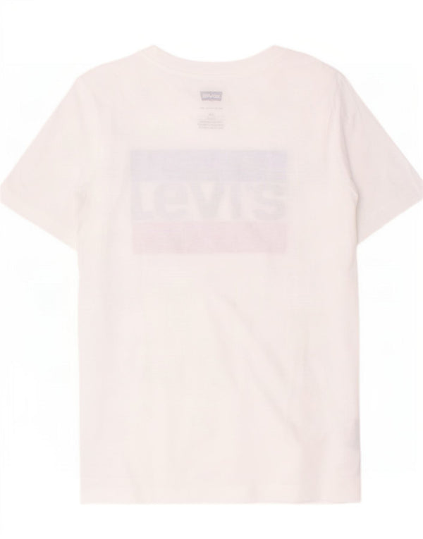 T-shirt grafica da ragazzo Levi's Top 15-16 anni in cotone bianco