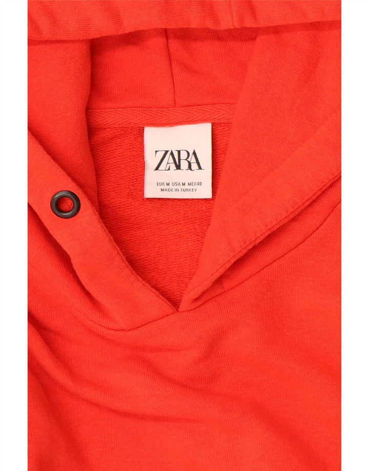 Maglia con cappuccio da uomo Zara in cotone rosso medio