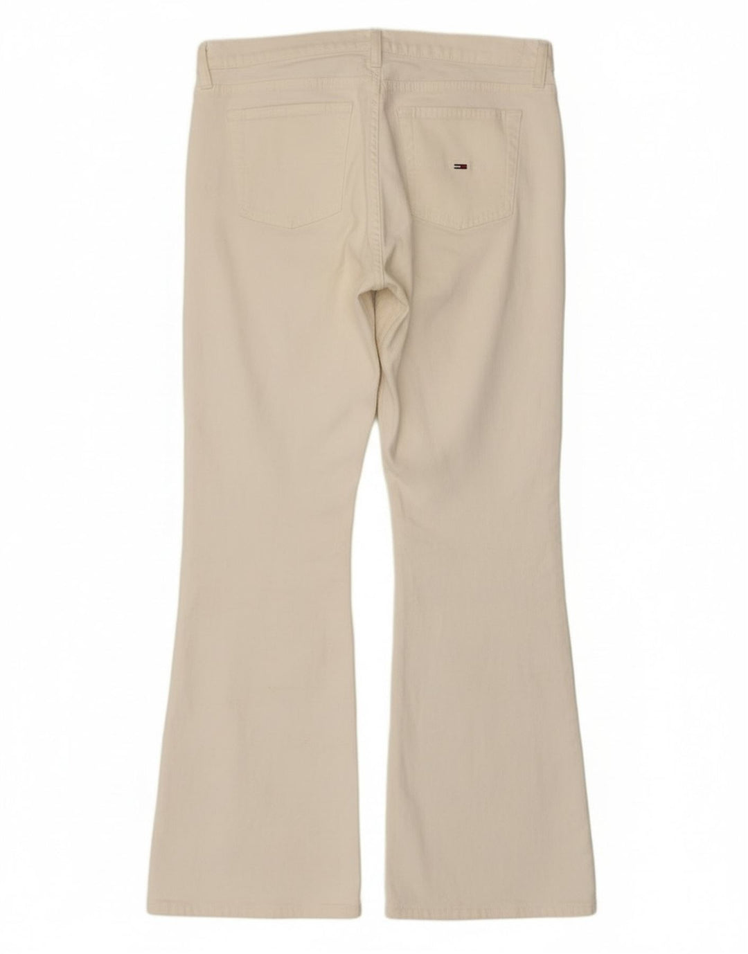 Jeans svasati da donna Tommy Hilfiger W32 L30 cotone bianco sporco