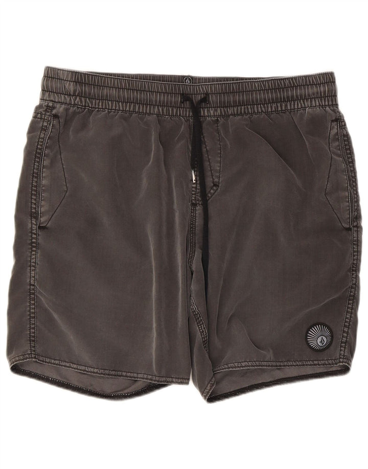Pantaloncini da bagno da uomo Volcom piccoli grigi