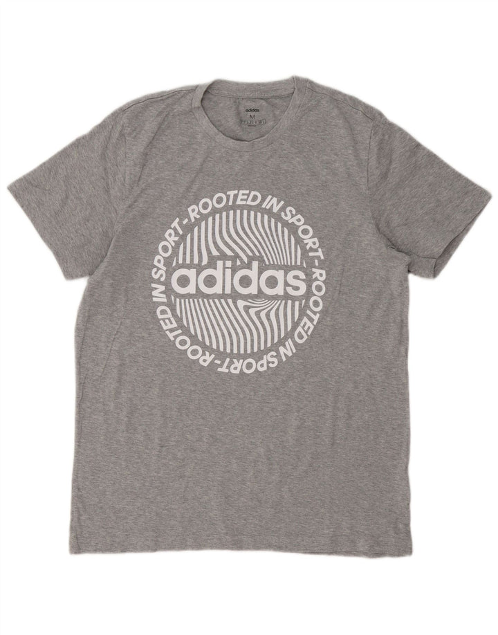 Maglietta grafica da uomo Adidas Top grigio medio chiazzato