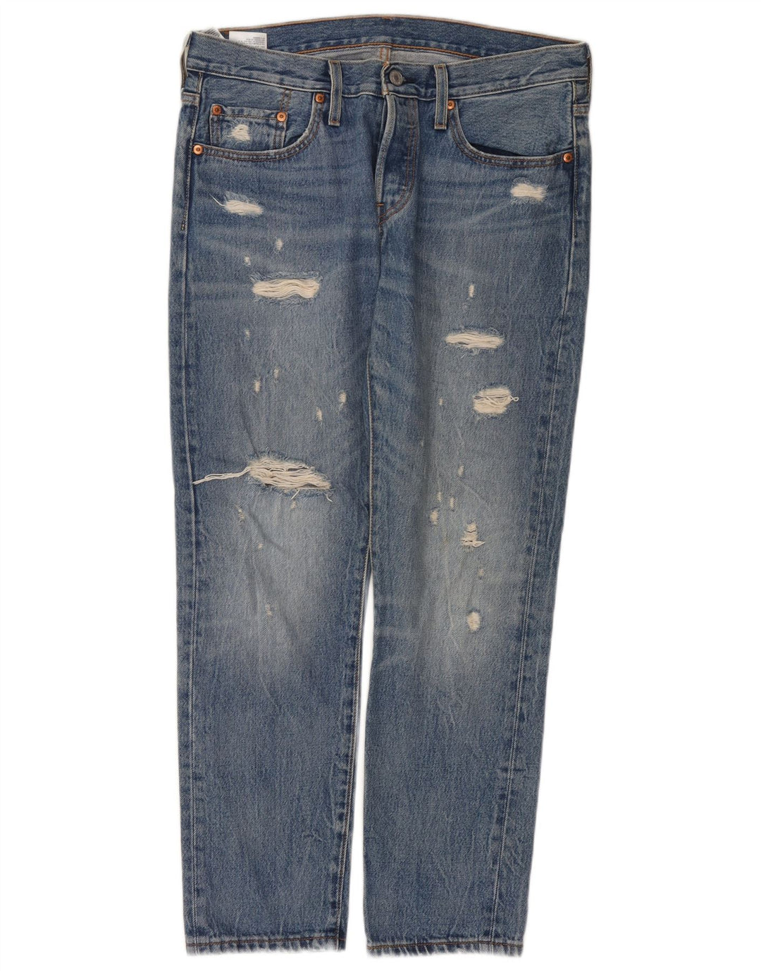 Jeans dritti effetto vissuto Levi's 501 da donna W29 L28 in cotone blu