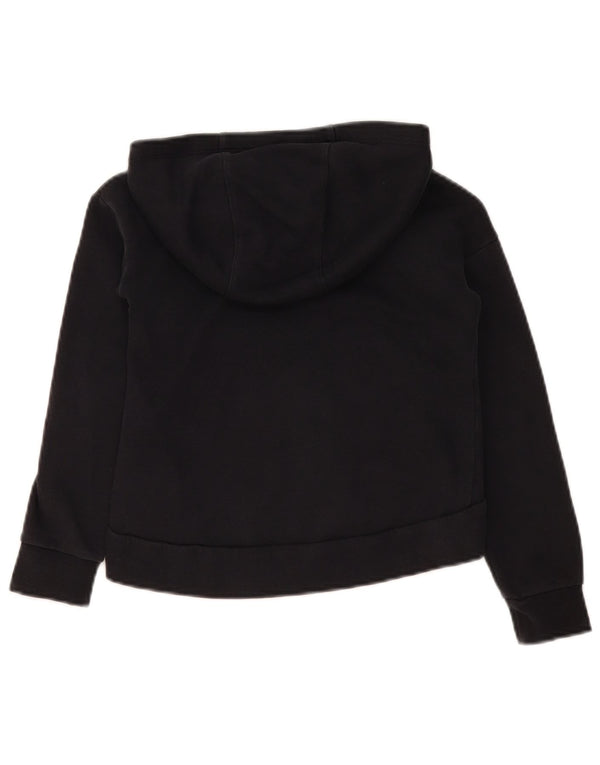 Felpa con cappuccio e zip per ragazze Nike 7-8 anni XS cotone nero