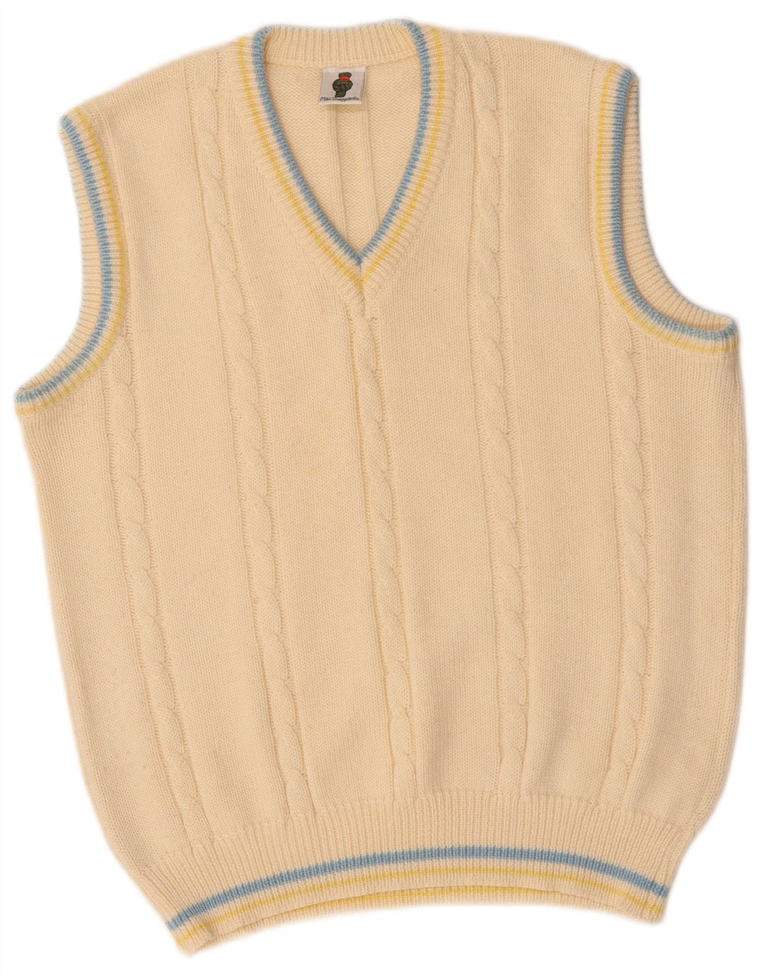 Canotta da uomo VINTAGE canotta media bianco sporco in poliacrilico