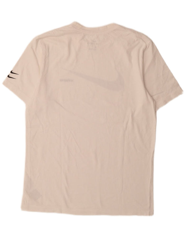 T-shirt grafica da uomo Nike Top in cotone bianco medio sportivo